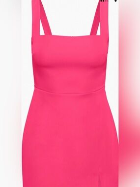 Aritzia Babaton Hot Pink Square-Neck Mini Dress size 0